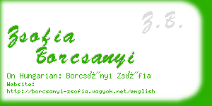 zsofia borcsanyi business card